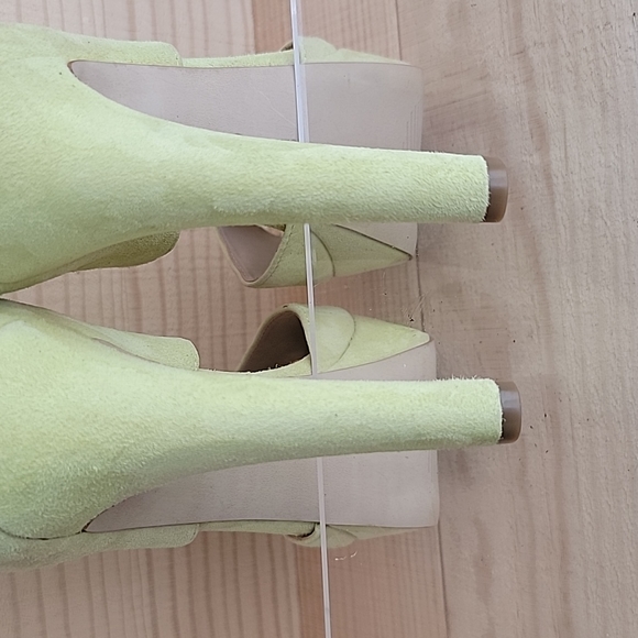 BCBGENERATION sz7.5 Helara Lime Green Leather Platform - Picture 12 of 13